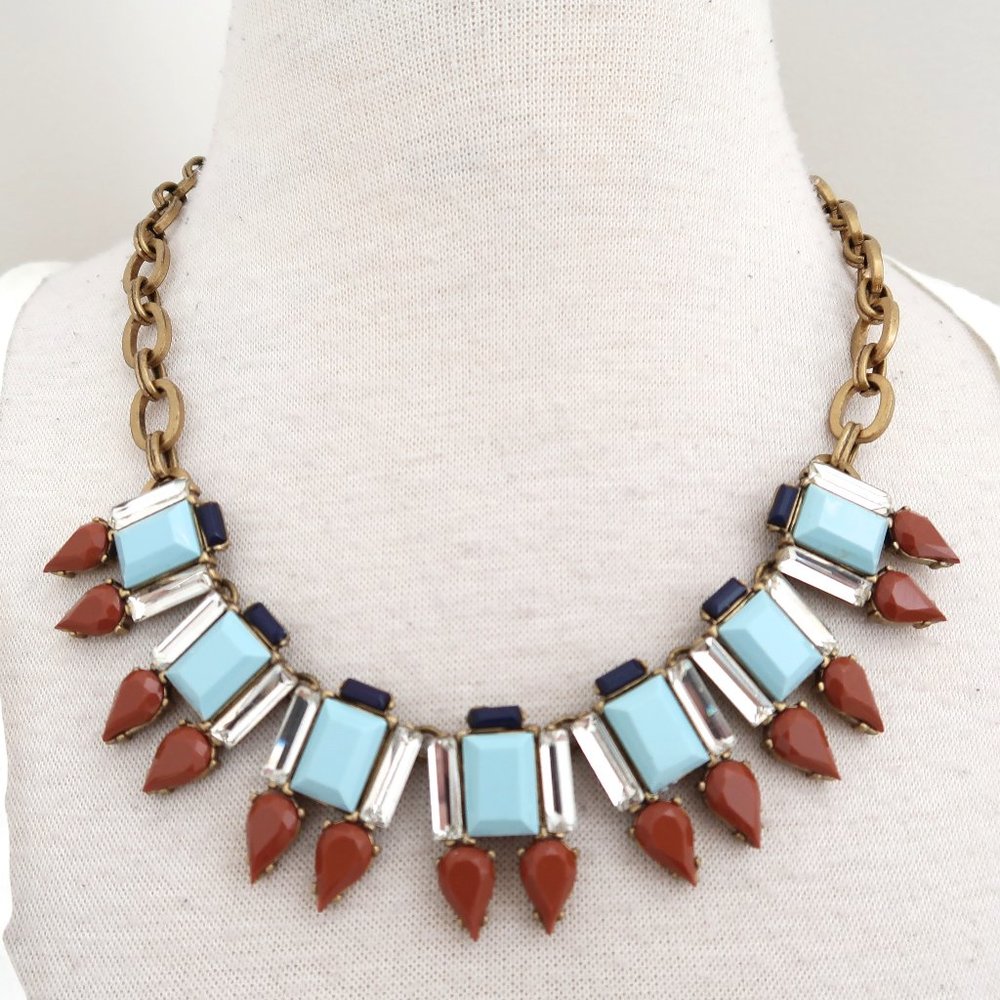 J CREW Art Deco style Statement necklace